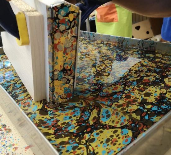 Knygos bloko marmuravimas || Book edges marbling